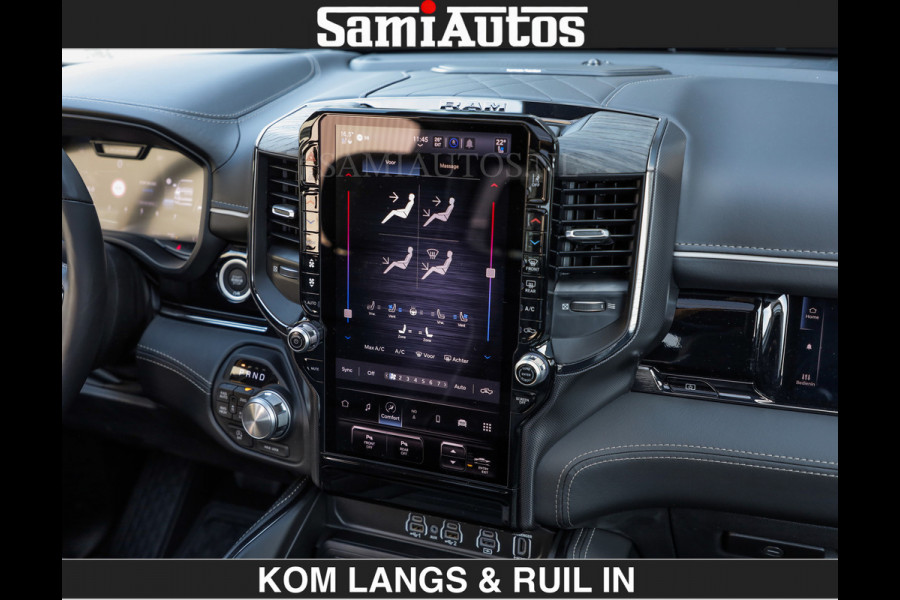 Dodge Ram Limited 540 PK | HUD | €84950,- excl | LUCHTVERING | MASSAGE | PASSAGIERSSCHERM | De Meest Luxe en Volle Pick-Up in zijn Klasse  Comfortabele Dubbele Cabine met Royale 5 Zitplaatsen | BPM vrij | Nu Leverbaar uit Voorraad | Voorraad Nr 2335 - 5153 | De specialist in Amerikaanse pick‑ups in Nederland en Europa.