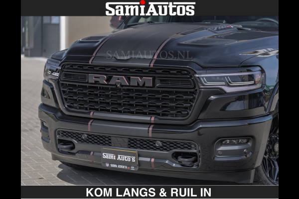 Dodge Ram Limited 540 PK | HUD | €84950,- excl | LUCHTVERING | MASSAGE | PASSAGIERSSCHERM | De Meest Luxe en Volle Pick-Up in zijn Klasse  Comfortabele Dubbele Cabine met Royale 5 Zitplaatsen | BPM vrij | Nu Leverbaar uit Voorraad | Voorraad Nr 2335 - 5153 | De specialist in Amerikaanse pick‑ups in Nederland en Europa.