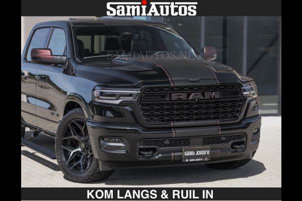 Dodge Ram Limited 540 PK | HUD | €84950,- excl | LUCHTVERING | MASSAGE | PASSAGIERSSCHERM | De Meest Luxe en Volle Pick-Up in zijn Klasse  Comfortabele Dubbele Cabine met Royale 5 Zitplaatsen | BPM vrij | Nu Leverbaar uit Voorraad | Voorraad Nr 2335 - 5153 | De specialist in Amerikaanse pick‑ups in Nederland en Europa.