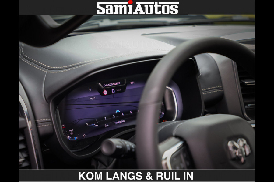 Dodge Ram BOM VOL | Night Premium | €79950,- excl | Full Option | De Meest Luxe Pick-Up in zijn Klasse | Comfortabele Dubbele Cabine met Royale 5 Zitplaatsen | BPM vrij | Nu Leverbaar uit Voorraad | Voorraad Nr 2287 - 3384 | De specialist in Amerikaanse pick‑ups in Nederland en Europa.