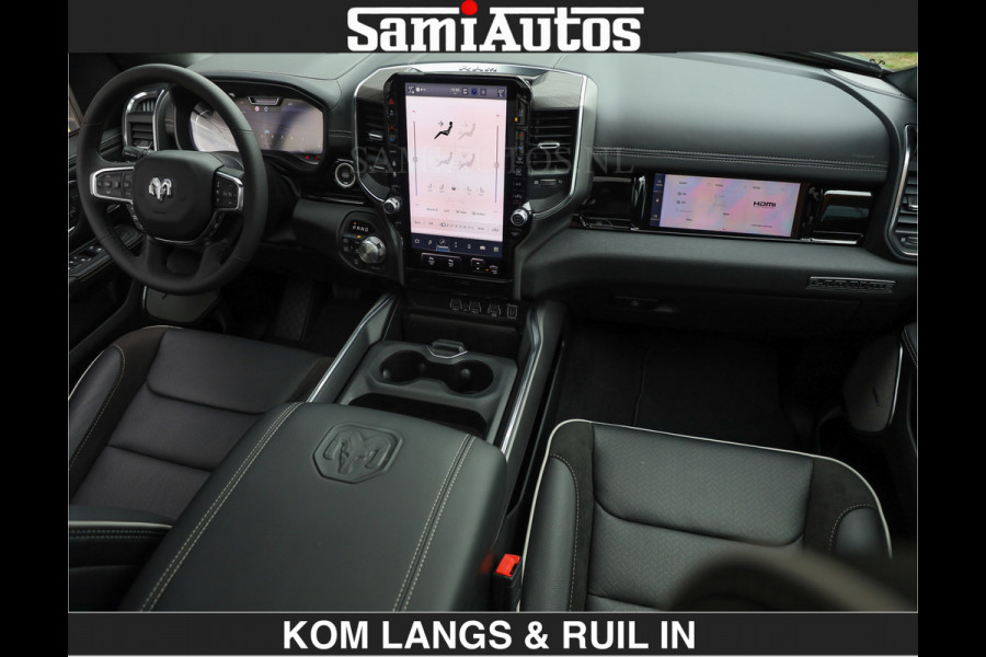 Dodge Ram BOM VOL | Night Premium | €79950,- excl | Full Option | De Meest Luxe Pick-Up in zijn Klasse | Comfortabele Dubbele Cabine met Royale 5 Zitplaatsen | BPM vrij | Nu Leverbaar uit Voorraad | Voorraad Nr 2287 - 3384 | De specialist in Amerikaanse pick‑ups in Nederland en Europa.