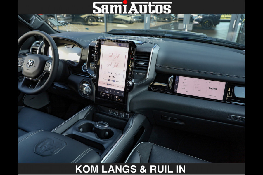 Dodge Ram BOM VOL | Night Premium | €79950,- excl | Full Option | De Meest Luxe Pick-Up in zijn Klasse | Comfortabele Dubbele Cabine met Royale 5 Zitplaatsen | BPM vrij | Nu Leverbaar uit Voorraad | Voorraad Nr 2287 - 3384 | De specialist in Amerikaanse pick‑ups in Nederland en Europa.
