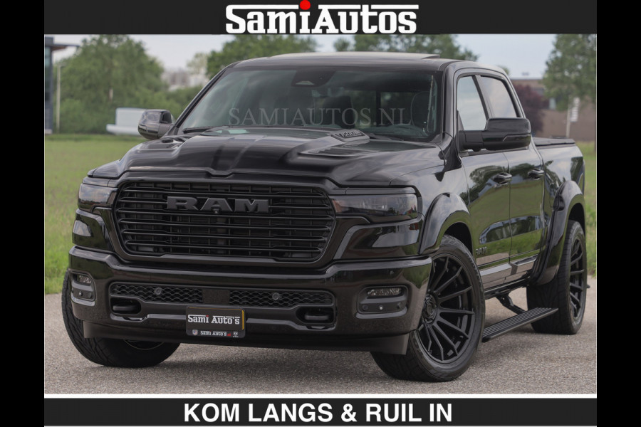 Dodge Ram BOM VOL | Night Premium | €79950,- excl | Full Option | De Meest Luxe Pick-Up in zijn Klasse | Comfortabele Dubbele Cabine met Royale 5 Zitplaatsen | BPM vrij | Nu Leverbaar uit Voorraad | Voorraad Nr 2287 - 3384 | De specialist in Amerikaanse pick‑ups in Nederland en Europa.