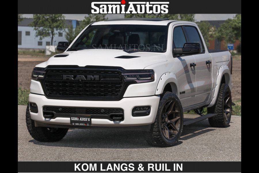 Dodge Ram Limited 540 PK €84950,- excl | De Meest Luxe en Volle Pick-Up in zijn Klasse | Massage + Full Option | Comfortabele Dubbele Cabine met Royale 5 Zitplaatsen | BPM vrij | Nu Leverbaar uit Voorraad | Voorraad Nr 2351 - 7478 | De specialist in Amerikaanse pick‑ups in Nederland en Europa.