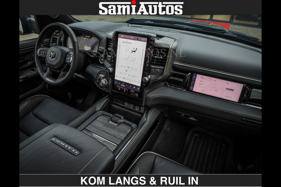 Dodge Ram Limited 540 PK | €84950,- excl De Meest Luxe en Volle Pick-Up in zijn Klasse | Massage + Full Option | Comfortabele Dubbele Cabine met Royale 5 Zitplaatsen | BPM vrij | Nu Leverbaar uit Voorraad | Voorraad Nr 2334 - 5409 | De specialist in Amerikaanse pick‑ups in Nederland en Europa.