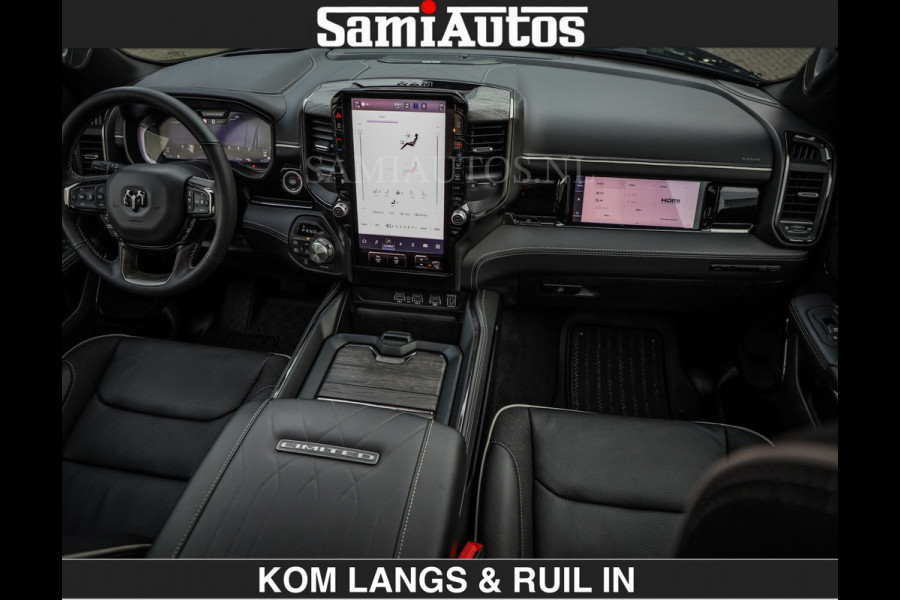 Dodge Ram Limited 540 PK | €84950,- excl De Meest Luxe en Volle Pick-Up in zijn Klasse | Massage + Full Option | Comfortabele Dubbele Cabine met Royale 5 Zitplaatsen | BPM vrij | Nu Leverbaar uit Voorraad | Voorraad Nr 2334 - 5409 | De specialist in Amerikaanse pick‑ups in Nederland en Europa.