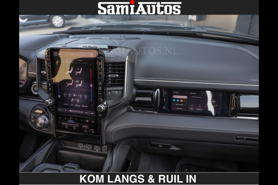 Dodge Ram De Meest Luxe en Volle Pick-Up in zijn Klasse €84950,- excl | Limited H.O 540HP 706Nm | Massage + Full Option | Comfortabele Dubbele Cabine met Royale 5 Zitplaatsen | BPM vrij | Nu Leverbaar uit Voorraad | Voorraad Nr 2304 - 8540 | De specialist in Amerikaanse pick‑ups in Nederland en Europa.