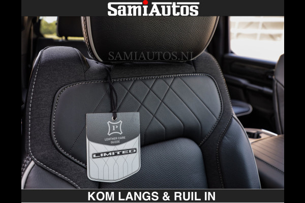 Dodge Ram De Meest Luxe en Volle Pick-Up in zijn Klasse €84950,- excl | Limited H.O 540HP 706Nm | Massage + Full Option | Comfortabele Dubbele Cabine met Royale 5 Zitplaatsen | BPM vrij | Nu Leverbaar uit Voorraad | Voorraad Nr 2304 - 8540 | De specialist in Amerikaanse pick‑ups in Nederland en Europa.