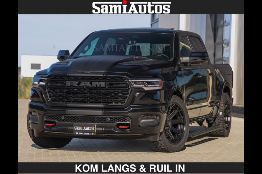 Dodge Ram De Meest Luxe en Volle Pick-Up in zijn Klasse €84950,- excl | Limited H.O 540HP 706Nm | Massage + Full Option | Comfortabele Dubbele Cabine met Royale 5 Zitplaatsen | BPM vrij | Nu Leverbaar uit Voorraad | Voorraad Nr 2304 - 8540 | De specialist in Amerikaanse pick‑ups in Nederland en Europa.