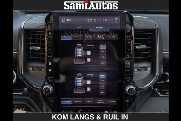 Dodge Ram De Meest Luxe en Volle Pick-Up in zijn Klasse €84950,- excl | Limited H.O 540HP 706Nm | Massage + Full Option | Comfortabele Dubbele Cabine met Royale 5 Zitplaatsen | BPM vrij | Nu Leverbaar uit Voorraad | Voorraad Nr 2304 - 8540 | De specialist in Amerikaanse pick‑ups in Nederland en Europa.