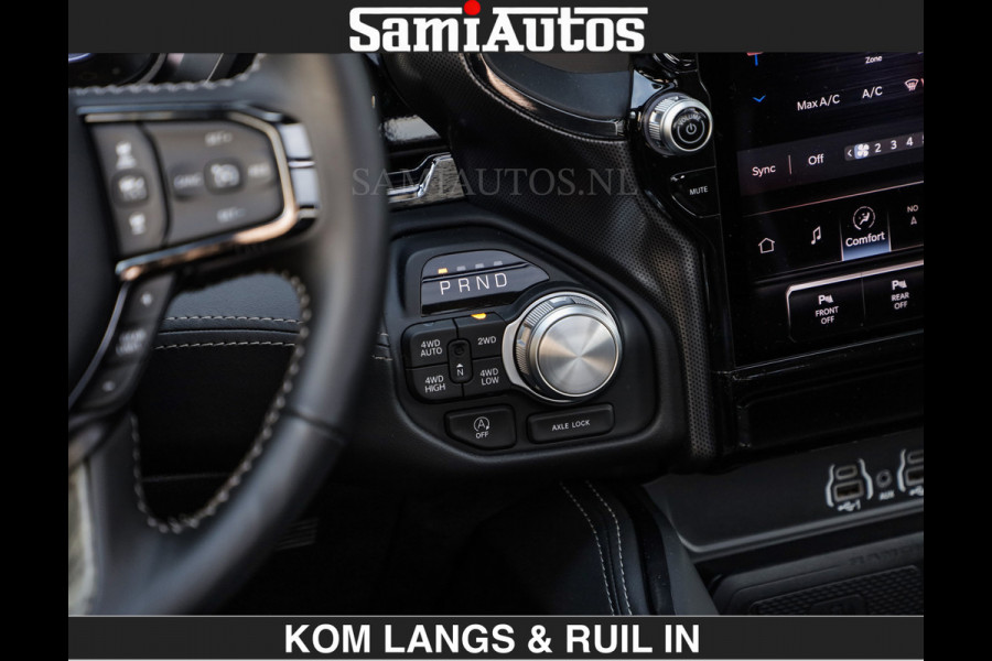 Dodge Ram De Meest Luxe en Volle Pick-Up in zijn Klasse €84950,- excl | Limited H.O 540HP 706Nm | Massage + Full Option | Comfortabele Dubbele Cabine met Royale 5 Zitplaatsen | BPM vrij | Nu Leverbaar uit Voorraad | Voorraad Nr 2304 - 8540 | De specialist in Amerikaanse pick‑ups in Nederland en Europa.