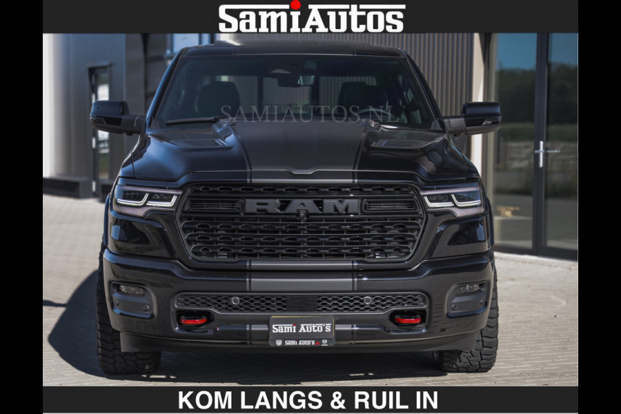 Dodge Ram De Meest Luxe en Volle Pick-Up in zijn Klasse €84950,- excl | Limited H.O 540HP 706Nm | Massage + Full Option | Comfortabele Dubbele Cabine met Royale 5 Zitplaatsen | BPM vrij | Nu Leverbaar uit Voorraad | Voorraad Nr 2304 - 8540 | De specialist in Amerikaanse pick‑ups in Nederland en Europa.