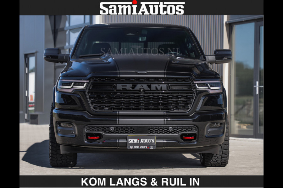Dodge Ram De Meest Luxe en Volle Pick-Up in zijn Klasse €84950,- excl | Limited H.O 540HP 706Nm | Massage + Full Option | Comfortabele Dubbele Cabine met Royale 5 Zitplaatsen | BPM vrij | Nu Leverbaar uit Voorraad | Voorraad Nr 2304 - 8540 | De specialist in Amerikaanse pick‑ups in Nederland en Europa.