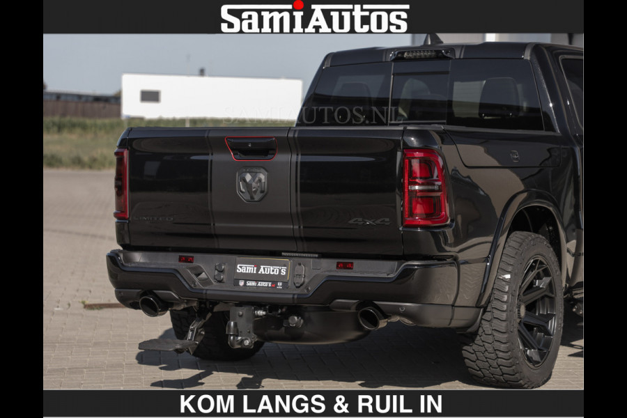 Dodge Ram De Meest Luxe en Volle Pick-Up in zijn Klasse €84950,- excl | Limited H.O 540HP 706Nm | Massage + Full Option | Comfortabele Dubbele Cabine met Royale 5 Zitplaatsen | BPM vrij | Nu Leverbaar uit Voorraad | Voorraad Nr 2304 - 8540 | De specialist in Amerikaanse pick‑ups in Nederland en Europa.