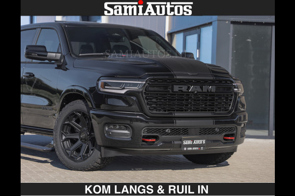 Dodge Ram De Meest Luxe en Volle Pick-Up in zijn Klasse €84950,- excl | Limited H.O 540HP 706Nm | Massage + Full Option | Comfortabele Dubbele Cabine met Royale 5 Zitplaatsen | BPM vrij | Nu Leverbaar uit Voorraad | Voorraad Nr 2304 - 8540 | De specialist in Amerikaanse pick‑ups in Nederland en Europa.