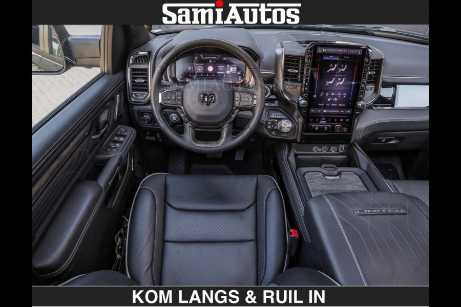 Dodge Ram De Meest Luxe en Volle Pick-Up in zijn Klasse €84950,- excl | Limited H.O 540HP 706Nm | Massage + Full Option | Comfortabele Dubbele Cabine met Royale 5 Zitplaatsen | BPM vrij | Nu Leverbaar uit Voorraad | Voorraad Nr 2304 - 8540 | De specialist in Amerikaanse pick‑ups in Nederland en Europa.