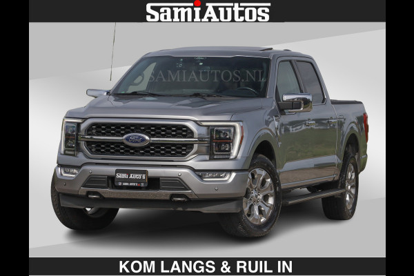 Ford USA F-150 PLATINUM | MASSAGE | PANO | €49950,- excl | GROOTSCHERM | COMFORT STOELEN | ADAPTIVE CRUISE | DC | DUBBELE CABINE | FACELIFT MODEL | GROOT SCHERM | 5 PERSOONS | DC | DASH CAM | MASSAGE | | De specialist in Amerikaanse pick‑ups in Nederland en Europa.