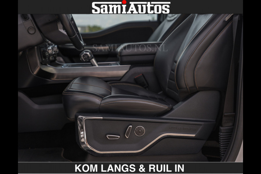 Ford USA F-150 PLATINUM | MASSAGE | PANO | €49950,- excl | GROOTSCHERM | COMFORT STOELEN | ADAPTIVE CRUISE | DC | DUBBELE CABINE | FACELIFT MODEL | GROOT SCHERM | 5 PERSOONS | DC | DASH CAM | MASSAGE | | De specialist in Amerikaanse pick‑ups in Nederland en Europa.
