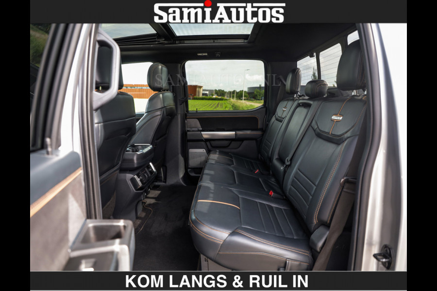 Ford USA F-150 PLATINUM | MASSAGE | PANO | €49950,- excl | GROOTSCHERM | COMFORT STOELEN | ADAPTIVE CRUISE | DC | DUBBELE CABINE | FACELIFT MODEL | GROOT SCHERM | 5 PERSOONS | DC | DASH CAM | MASSAGE | | De specialist in Amerikaanse pick‑ups in Nederland en Europa.