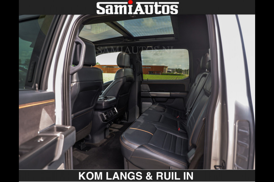 Ford USA F-150 PLATINUM | MASSAGE | PANO | €49950,- excl | GROOTSCHERM | COMFORT STOELEN | ADAPTIVE CRUISE | DC | DUBBELE CABINE | FACELIFT MODEL | GROOT SCHERM | 5 PERSOONS | DC | DASH CAM | MASSAGE | | De specialist in Amerikaanse pick‑ups in Nederland en Europa.