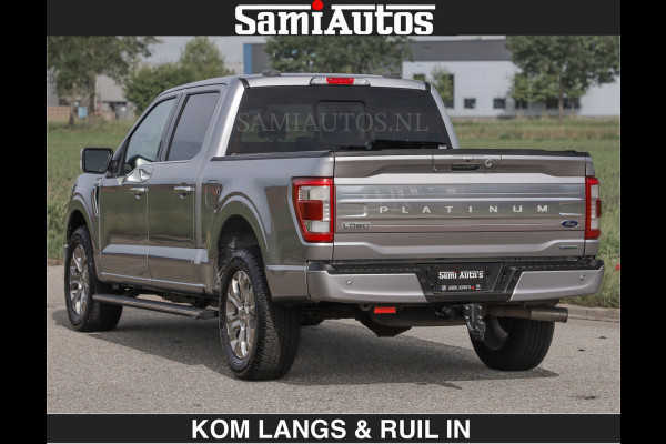 Ford USA F-150 PLATINUM | MASSAGE | PANO | €49950,- excl | GROOTSCHERM | COMFORT STOELEN | ADAPTIVE CRUISE | DC | DUBBELE CABINE | FACELIFT MODEL | GROOT SCHERM | 5 PERSOONS | DC | DASH CAM | MASSAGE | | De specialist in Amerikaanse pick‑ups in Nederland en Europa.