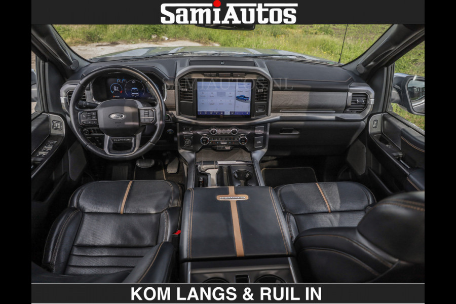 Ford USA F-150 PLATINUM | MASSAGE | PANO | €49950,- excl | GROOTSCHERM | COMFORT STOELEN | ADAPTIVE CRUISE | DC | DUBBELE CABINE | FACELIFT MODEL | GROOT SCHERM | 5 PERSOONS | DC | DASH CAM | MASSAGE | | De specialist in Amerikaanse pick‑ups in Nederland en Europa.