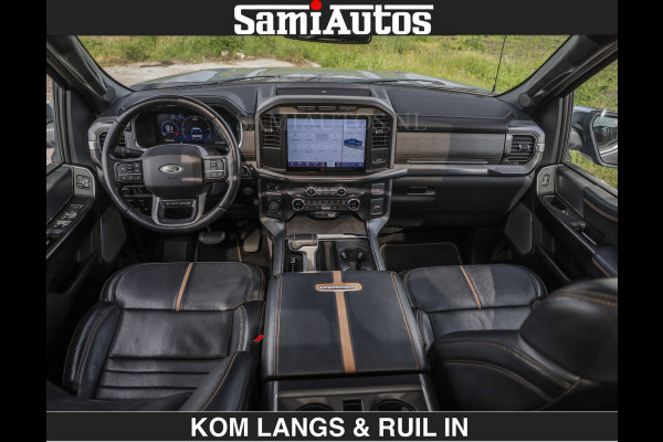 Ford USA F-150 PLATINUM | MASSAGE | PANO | €49950,- excl | GROOTSCHERM | COMFORT STOELEN | ADAPTIVE CRUISE | DC | DUBBELE CABINE | FACELIFT MODEL | GROOT SCHERM | 5 PERSOONS | DC | DASH CAM | MASSAGE | | De specialist in Amerikaanse pick‑ups in Nederland en Europa.