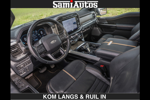 Ford USA F-150 PLATINUM | MASSAGE | PANO | €49950,- excl | GROOTSCHERM | COMFORT STOELEN | ADAPTIVE CRUISE | DC | DUBBELE CABINE | FACELIFT MODEL | GROOT SCHERM | 5 PERSOONS | DC | DASH CAM | MASSAGE | | De specialist in Amerikaanse pick‑ups in Nederland en Europa.