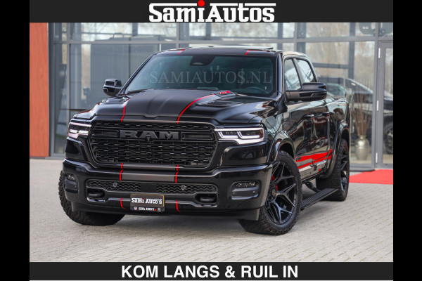 Dodge Ram LIMITED 2027 5.7 V8 HEMI | €79950,- excl excl | MAXIMAAL UITGERUST | DUBBELE CABINE | 5 PERSOONS | DC | Allernieuwste Limited uitvoering – volledig uitgerust met alle opties, inclusief MWK en normale laadbak.