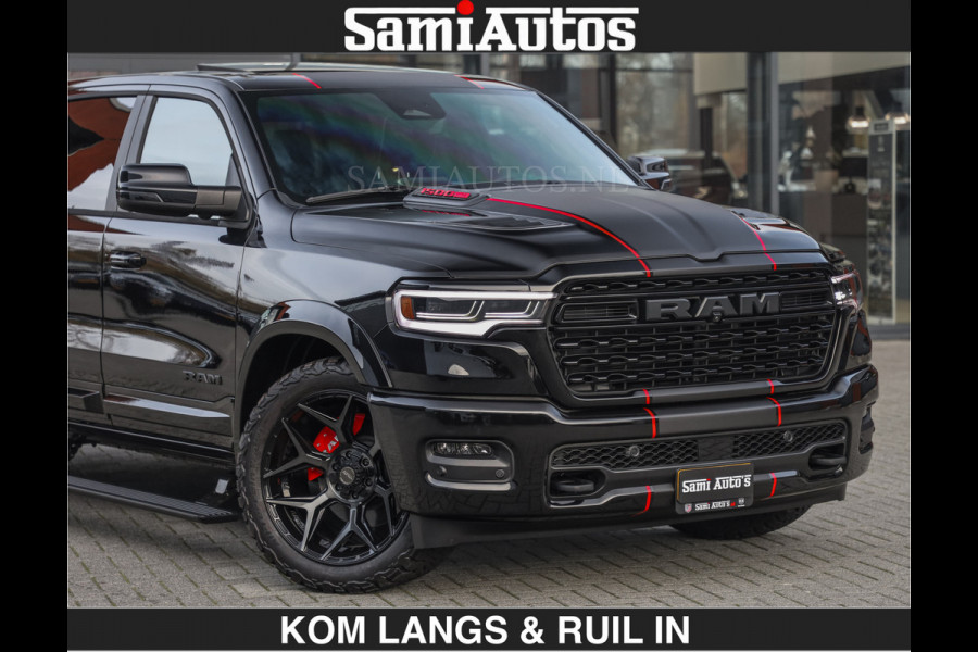Dodge Ram LIMITED 2027 5.7 V8 HEMI | €79950,- excl excl | MAXIMAAL UITGERUST | DUBBELE CABINE | 5 PERSOONS | DC | Allernieuwste Limited uitvoering – volledig uitgerust met alle opties, inclusief MWK en normale laadbak.