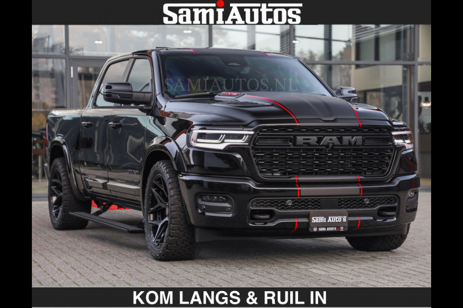Dodge Ram LIMITED 2027 5.7 V8 HEMI | €79950,- excl excl | MAXIMAAL UITGERUST | DUBBELE CABINE | 5 PERSOONS | DC | Allernieuwste Limited uitvoering – volledig uitgerust met alle opties, inclusief MWK en normale laadbak.
