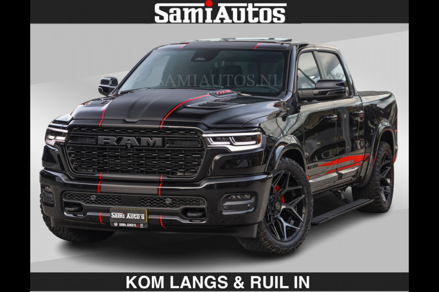 Dodge Ram LIMITED 2027 5.7 V8 HEMI | MAXIMAAL UITGERUST | DUBBELE CABINE | 5 PERSOONS | DC | Allernieuwste Limited uitvoering – volledig uitgerust met alle opties, inclusief MWK en normale laadbak Voorraad nr 3806