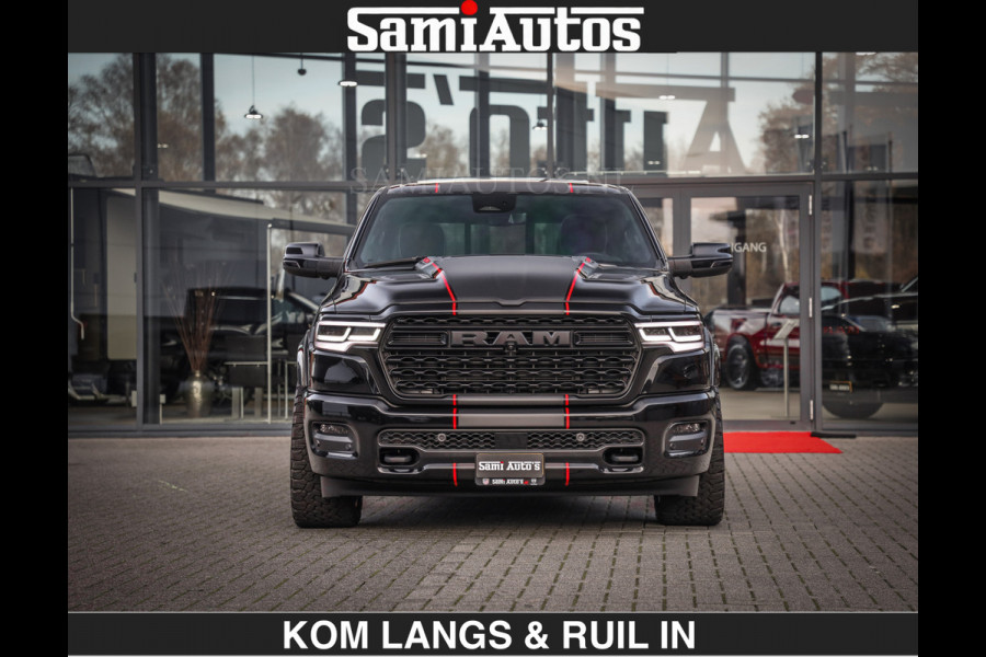 Dodge Ram LIMITED 2027 5.7 V8 HEMI | MAXIMAAL UITGERUST | DUBBELE CABINE | 5 PERSOONS | DC | Allernieuwste Limited uitvoering – volledig uitgerust met alle opties, inclusief MWK en normale laadbak Voorraad nr 3806
