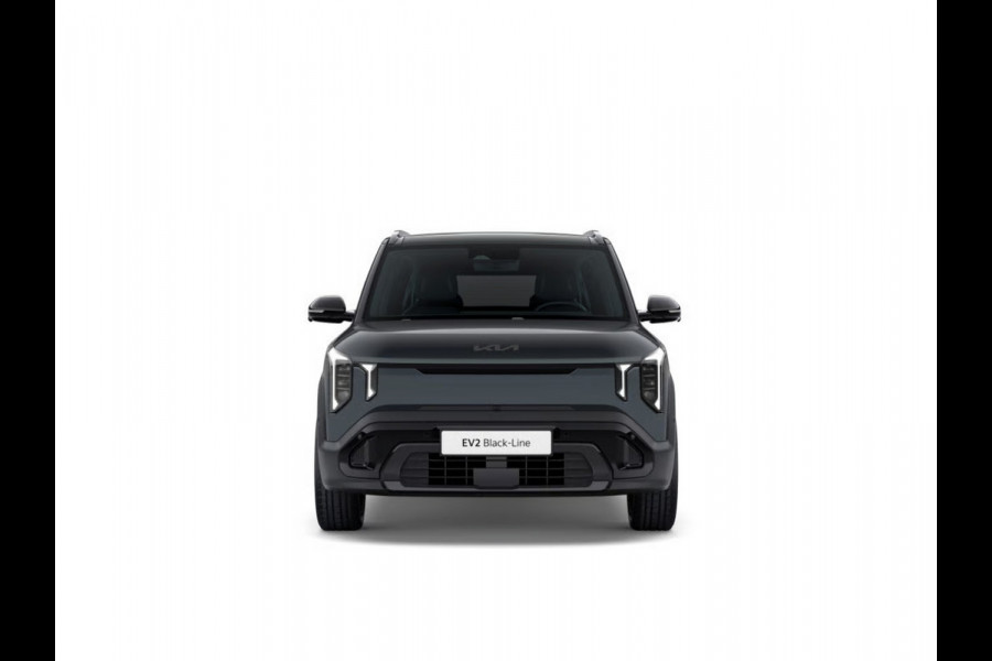 Kia EV2 Black-Line 61 kWh | Actieprijs* | Navi. | Clima. | Adapt. Cruise. | Stoel&Stuur Verwarming | 15L Frunk | Glazen Schuif-/Kanteldak | Harman Kardon | Vegan Lederen Stoelbekleding 'Black-Line' | Slimme Parkeerassistentie | Dodehoekcamera