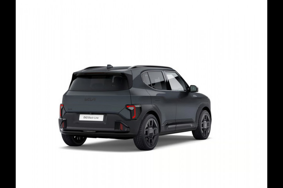 Kia EV2 Black-Line 61 kWh | Actieprijs* | Navi. | Clima. | Adapt. Cruise. | Stoel&Stuur Verwarming | 15L Frunk | Glazen Schuif-/Kanteldak | Harman Kardon | Vegan Lederen Stoelbekleding 'Black-Line' | Slimme Parkeerassistentie | Dodehoekcamera