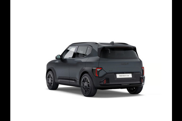 Kia EV2 Black-Line 61 kWh | Actieprijs* | Navi. | Clima. | Adapt. Cruise. | Stoel&Stuur Verwarming | 15L Frunk | Glazen Schuif-/Kanteldak | Harman Kardon | Vegan Lederen Stoelbekleding 'Black-Line' | Slimme Parkeerassistentie | Dodehoekcamera