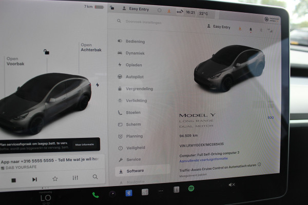 Tesla Model Y Long Range AWD 75 kWh / SOH 90,1% / Autopilot / Panoramadak / Camera / 20'' / Keyless / Leder / Dodehoek / Navigatie / Stoelverwarming
