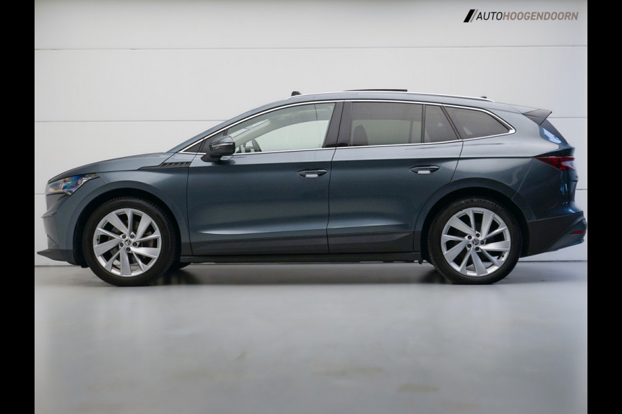 Škoda ENYAQ iV 80 Sport SoH 93% (APPLE CARPLAY,PANORAMADAK,CAMERA,STUUR-STOELVERWARMING,ADAPTIVE CRUISE,SFEERVERLICHTING,KEYLESS)