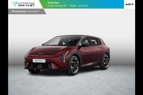 Kia EV4 GT-PlusLine 81.4 kWh | Actieprijs* | Navi. | Clima. | Adapt. Cruise. | Dodehoekassistentie | Achteruitrijcamera | Schuif-/Kanteldak | Harman Kardon | GT-Line Bekleding In Vegan Leder | Massagefunctie | Dodehoekcamera | Slimme Parkeerassistentie