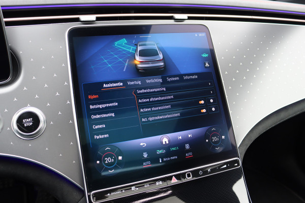 Mercedes-Benz EQS 450+ AMG Line Premium 108 kWh | Luchtvering | Achterasbesturing | Distronic+ | Trekhaak | HUD | Verwarmd Stuurwiel | Memory | Digital Light | Burmester | Stoelverwarming |