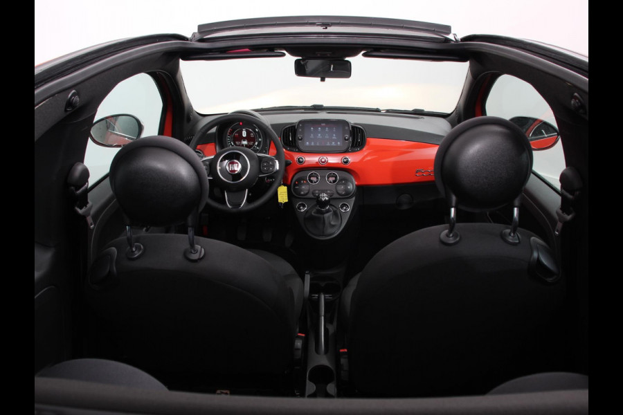 Fiat 500C 1.0 Hybrid Cabrio Navigatie Climate Control Cruise control Lichtmetalen velgen Apple Carplay/ Android Auto Navigatie Parkeersensor achter