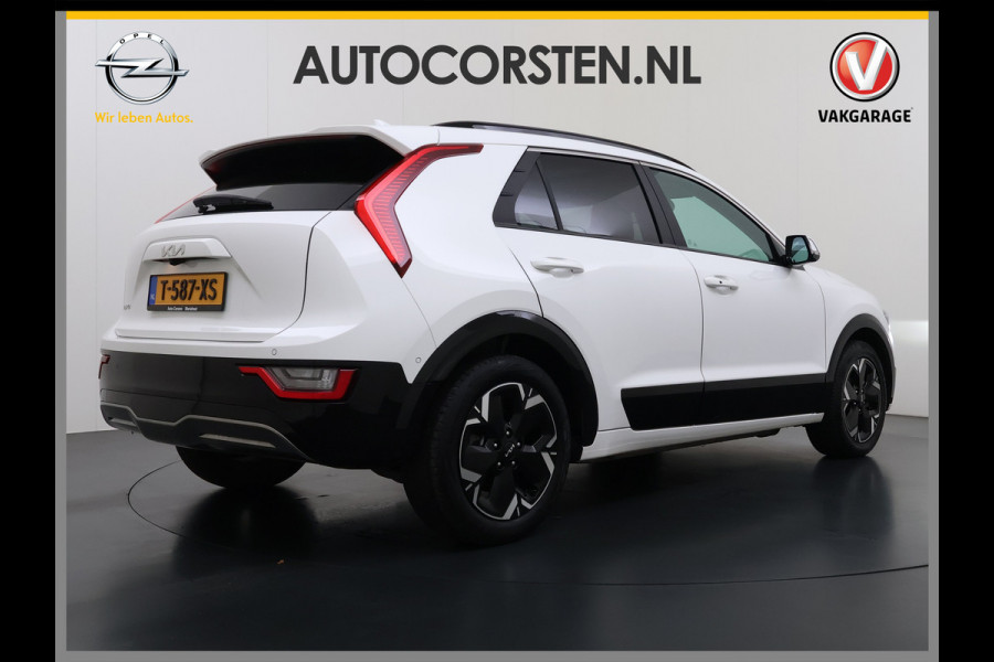 Kia Niro EV ExecutiveLine 204PK 64.8kWh Adap.Cruise Head-Up Stoelverwarming+Ventilatie Camera Schuif-/Kanteldak Apple Carplay Android Auto E SOH 100% Elek.Stoelen Memory Privacy Glas DAB Elek.Achterklep Lmv 17" 1e Eigenaar Dealeronderhouden Origineel Nederlandse Auto