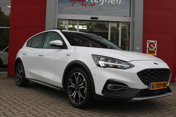 Ford Focus 1.5 EcoBoost 150PK AUTOMAAT ACTIVE BUSINESS | AFNEEMBARE TREKHAAK | TECHNOLOGY PACK: (ADAPTIVE CRUISE CONTROL, GROOTLICHT ASSISTENT, TRAFFIC SIGN RECOGNITION, EVASIVE STEERING ASSIST, DRIVER ALERT, LANE CENTRING ASSIST EN STOP & GO) | PARKING PACK: (VOLLEDIG AUTOMATISCH INPARKEREN, WIDE VIEW ACHTERUITRIJ CAMERA, DOOR EDGE PROTECTORS) | BANG & OLUFSEN AUDIOSYSTEM: (9 SPEAKERS EN 1 SUBWOOVER ,DAB+ RADIO) | COMFORT PACK: (AUTOMATISCHE AIRCONDITIONING, FORD KEYLESS ENTRY/START) | DESIGN PACK 2 ACTIVE BUSINESS: (PRIVACY GLASS, 18" Y-DESIGN BLACK LICHTMETALEN VELGEN, FULL LE