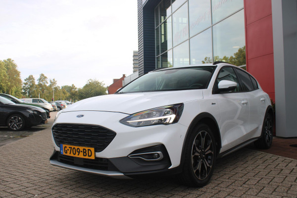 Ford Focus 1.5 EcoBoost 150PK AUTOMAAT ACTIVE BUSINESS | AFNEEMBARE TREKHAAK | TECHNOLOGY PACK: (ADAPTIVE CRUISE CONTROL, GROOTLICHT ASSISTENT, TRAFFIC SIGN RECOGNITION, EVASIVE STEERING ASSIST, DRIVER ALERT, LANE CENTRING ASSIST EN STOP & GO) | PARKING PACK: (VOLLEDIG AUTOMATISCH INPARKEREN, WIDE VIEW ACHTERUITRIJ CAMERA, DOOR EDGE PROTECTORS) | BANG & OLUFSEN AUDIOSYSTEM: (9 SPEAKERS EN 1 SUBWOOVER ,DAB+ RADIO) | COMFORT PACK: (AUTOMATISCHE AIRCONDITIONING, FORD KEYLESS ENTRY/START) | DESIGN PACK 2 ACTIVE BUSINESS: (PRIVACY GLASS, 18" Y-DESIGN BLACK LICHTMETALEN VELGEN, FULL LE
