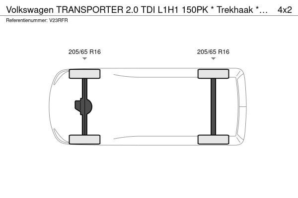 Volkswagen Transporter 2.0 TDI L1H1 150PK * Trekhaak * Navigatiesysteem * 3-Zits * Parkeercamera * 96.000KM! *
