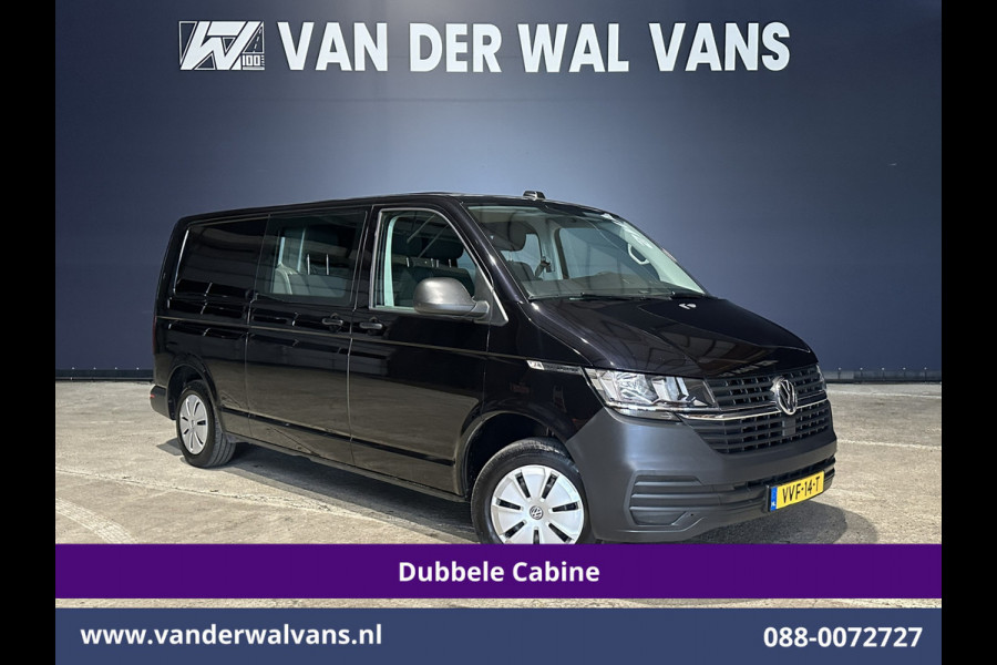 Volkswagen Transporter 2.0 TDI 150pk Automaat L2H1 Dubbele Cabine Euro6 Airco | 6-Zits | Camera | Navigatie | Apple Carplay | Cruisecontrol Android Auto, Stoelverwarming, 2500kg Trekhaak, Achterklep