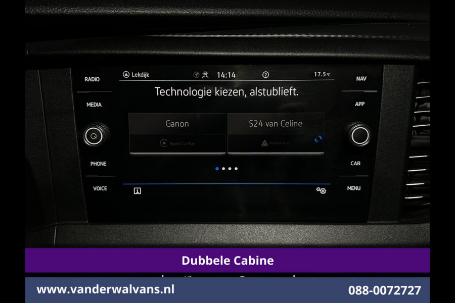 Volkswagen Transporter 2.0 TDI 150pk Automaat L2H1 Dubbele Cabine Euro6 Airco | 6-Zits | Camera | Navigatie | Apple Carplay | Cruisecontrol Android Auto, Stoelverwarming, 2500kg Trekhaak, Achterklep