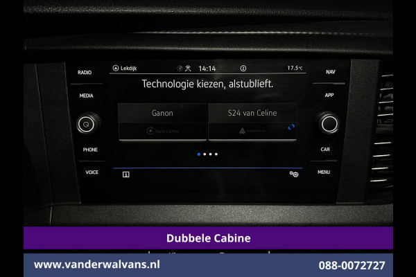 Volkswagen Transporter 2.0 TDI 150pk Automaat L2H1 Dubbele Cabine Euro6 Airco | 6-Zits | Camera | Navigatie | Apple Carplay | Cruisecontrol Android Auto, Stoelverwarming, 2500kg Trekhaak, Achterklep