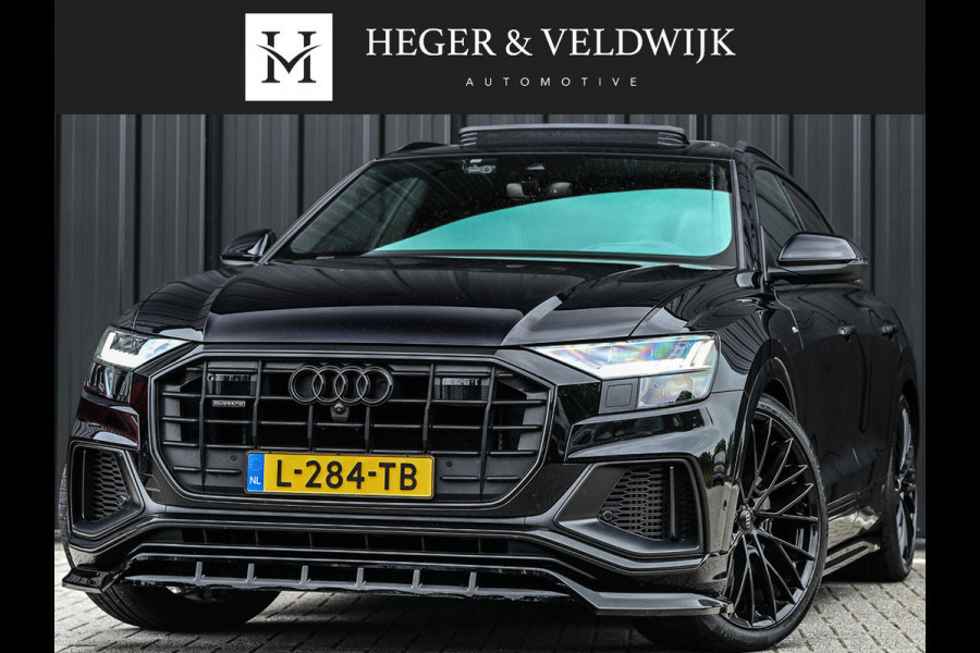 Audi Q8 55 TFSI e quattro Pro Line Plus | Panoramadak | Night Vision | B&O | HUD | 360 Camera | Adaptive Cruise | Luchtvering | Stoelverwarming V+A | Ambiance Verlichting | Trekhaak |