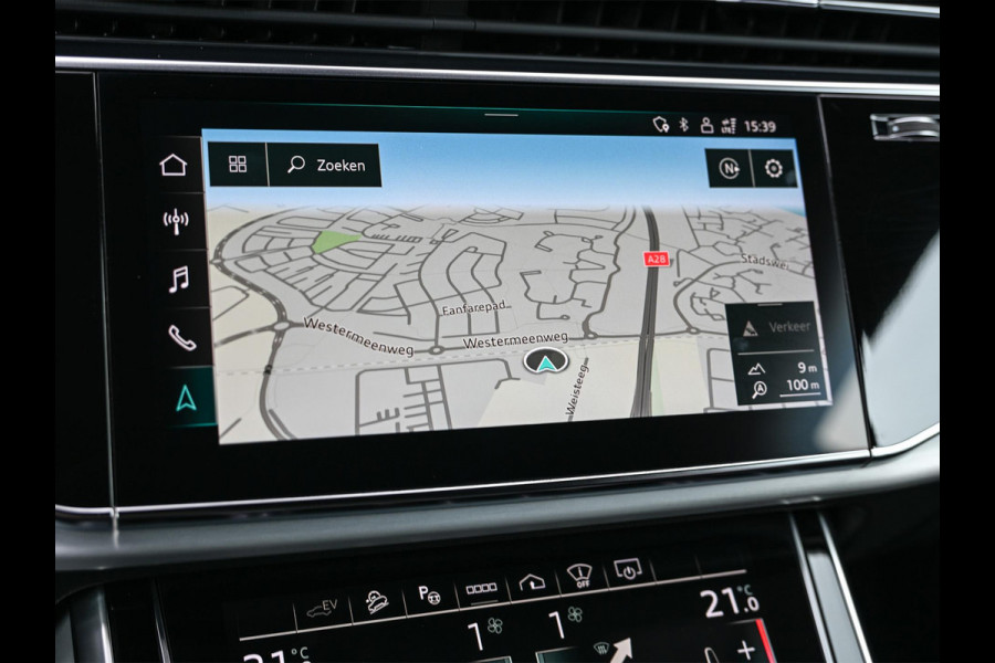 Audi Q8 55 TFSI e quattro Pro Line Plus | Panoramadak | Night Vision | B&O | HUD | 360 Camera | Adaptive Cruise | Luchtvering | Stoelverwarming V+A | Ambiance Verlichting | Trekhaak |